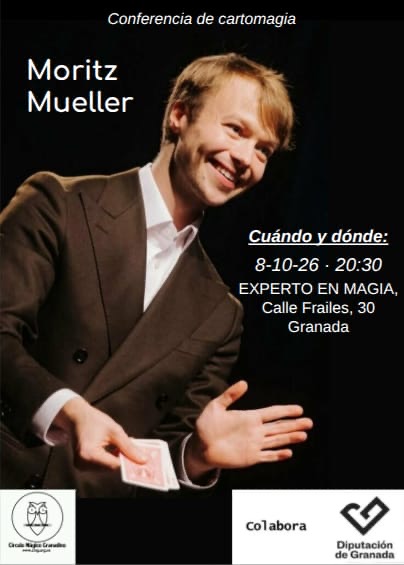 Cartel de Conferencia de Cartomagia: MORITZ MUELLER
